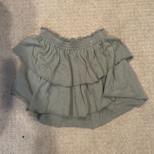 Green Aerie ruffle skirt